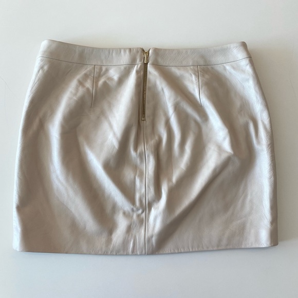 Kora Rae Embroidered Leather Mini Skirt Size 6 - Picture 9 of 13